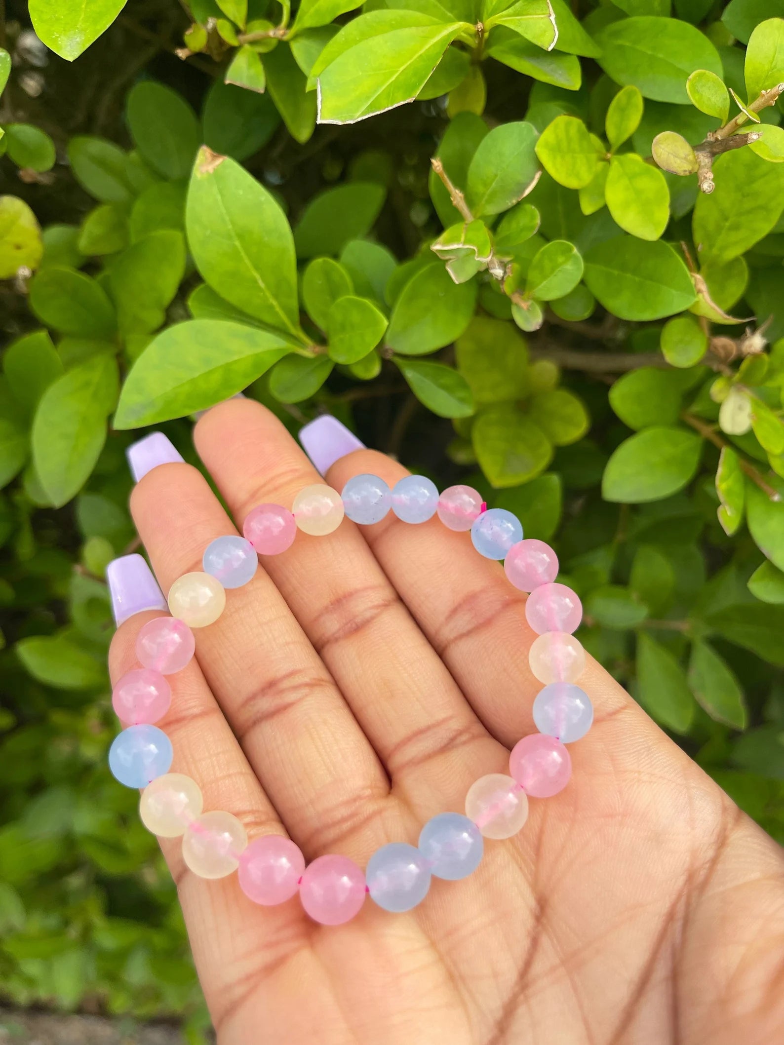 Natural Colorful Candy colored Crystal Morganite Bracelet - Temu