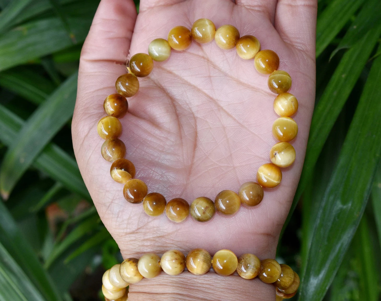 Buy Green Tiger Eye Bracelet - 8 MM (Protection and Grounding) Online in  India - Crystal Divine